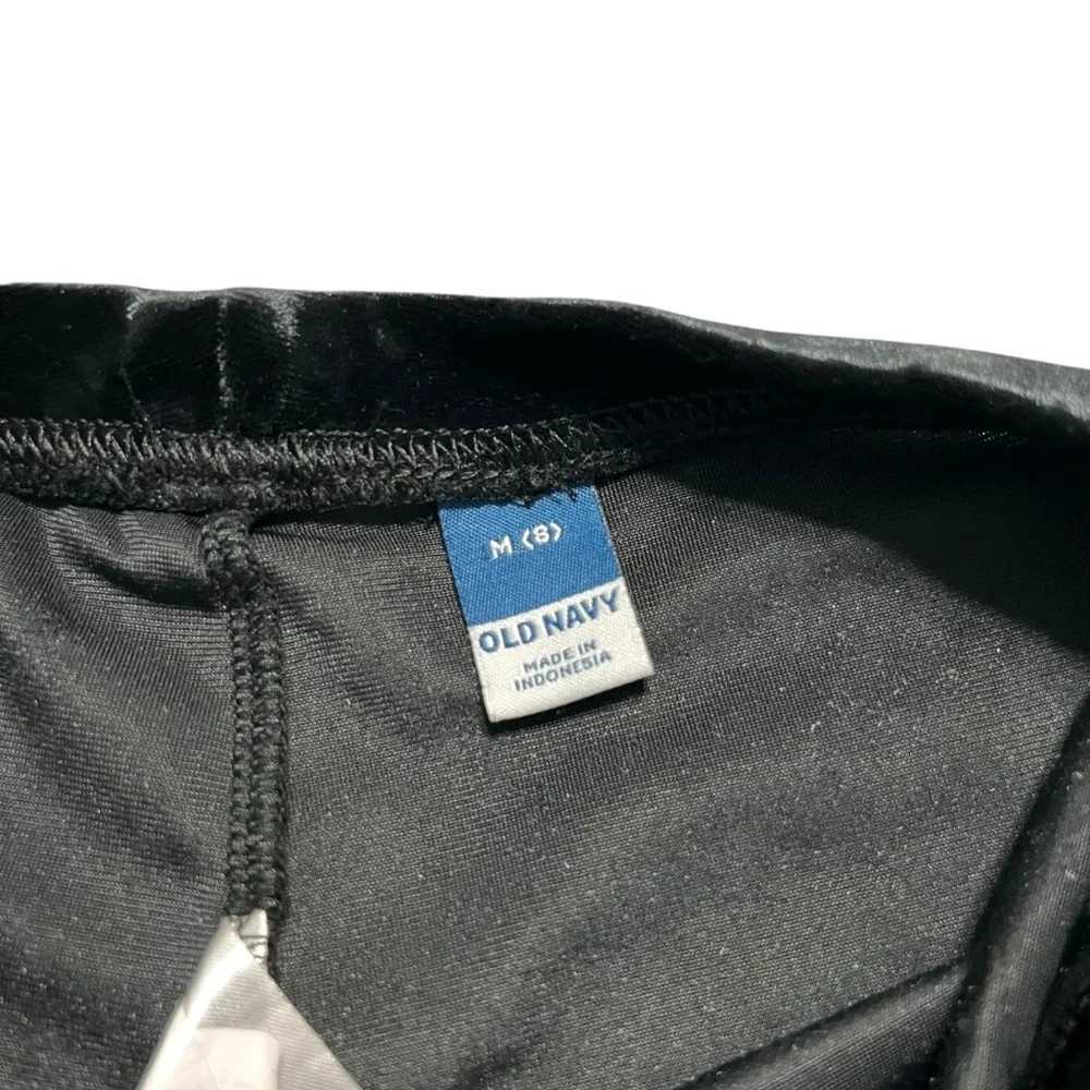Old Navy M (8) Black Velour Leggings